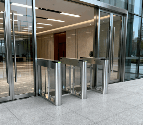 Multi Factor High Speed Pedestrian Turnstile Corporate Passageway Akses Koridor