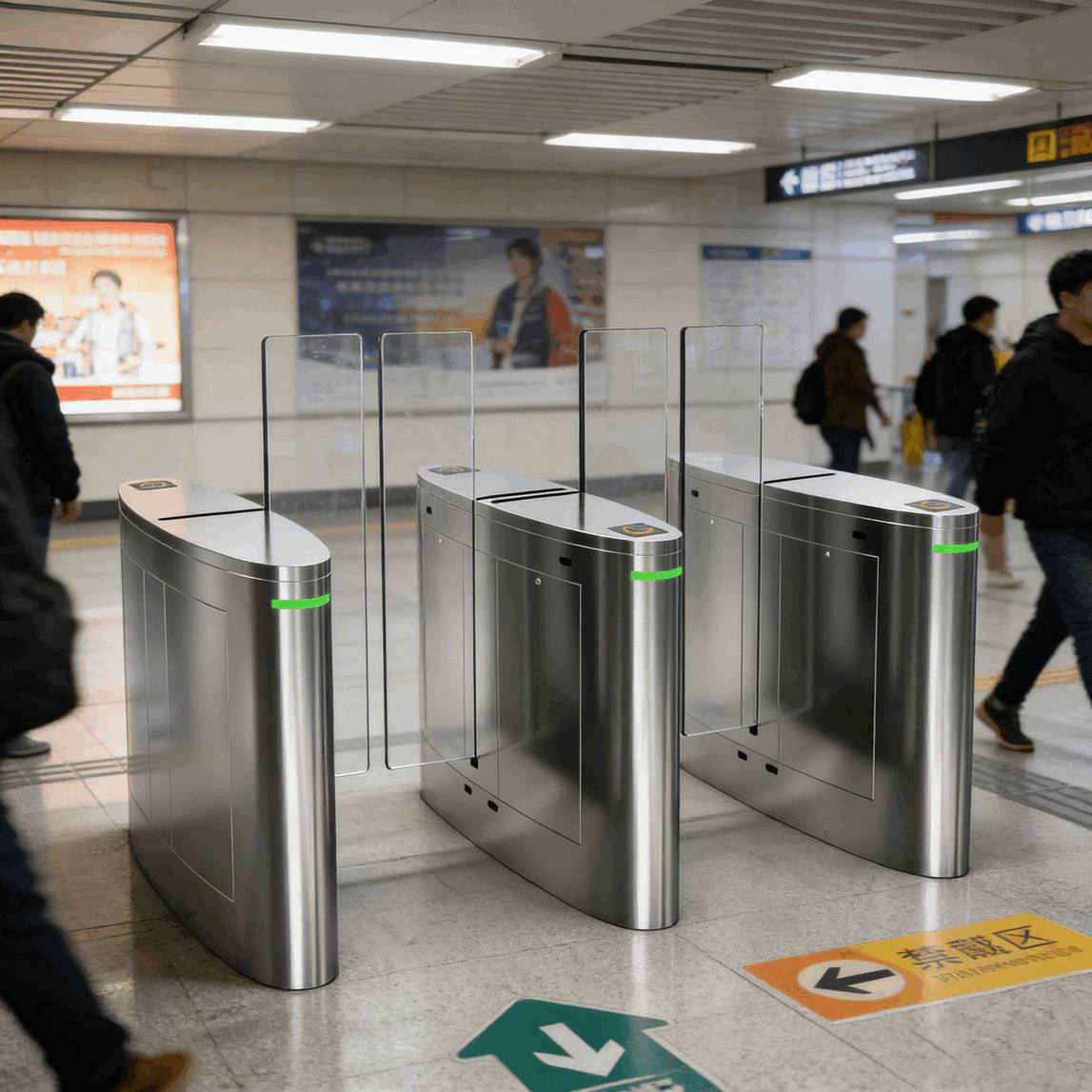 Waist Height Optical Tripod Turnstile Entry Management System Kontrol Masuk