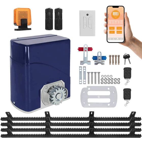 Motor Pagar Geser Elektrik Heavy Duty 800kg Paket Autogate Remote Control