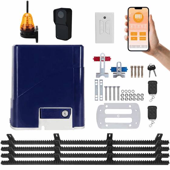 Motor Pagar Geser Elektrik Heavy Duty 800kg Paket Autogate Remote Control