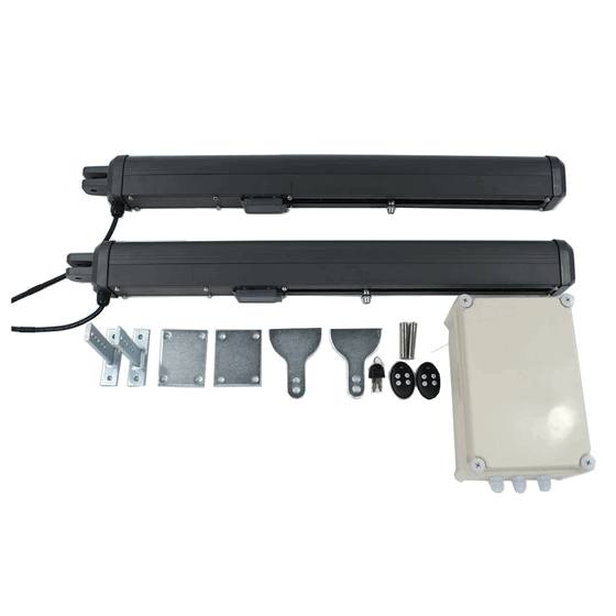 Jasa Pasang Pagar Otomatis Swing Board Gate Kustom Motor DC24V Remote