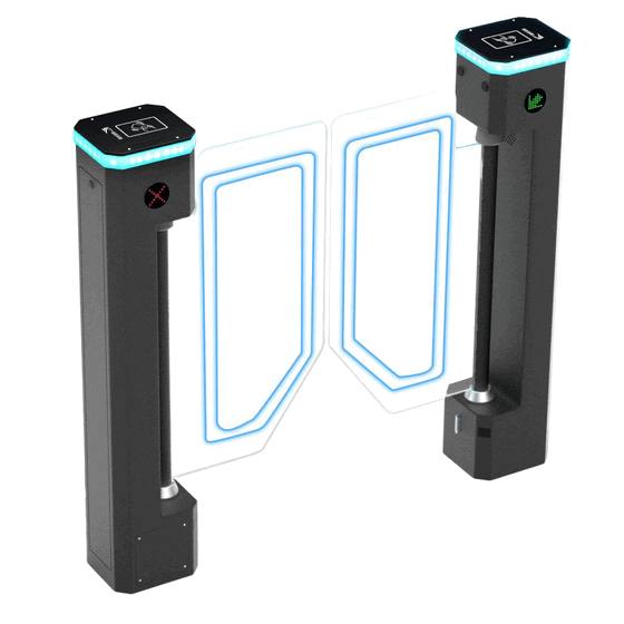 Multi Factor High Speed Pedestrian Turnstile Corporate Passageway Akses Koridor