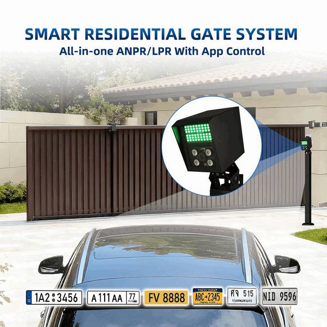 Mesin Pagar Tertanam Tiang In-Post Sliding Gate Integrasi Kamera LPR ANPR