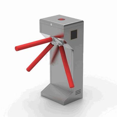 Turnstile Tripod Jakarta Office High Security Stainless Steel 304 Mesin Akses Kontrol Kantor