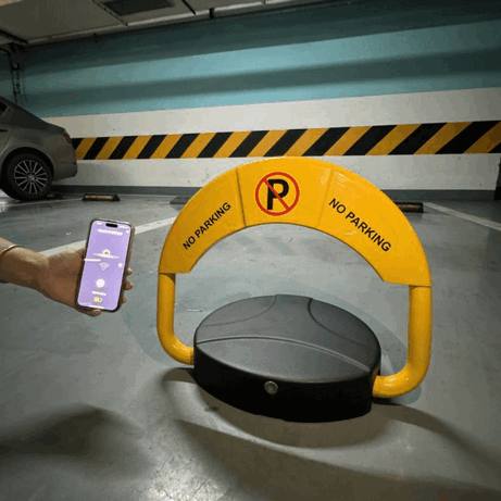 Gembok Parkir Otomatis Baroxon Kunci Pembatas Lahan Aplikasi Bluetooth