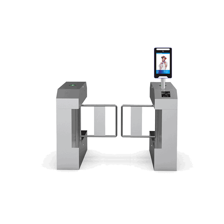 304 SS Flap Barrier Gate RFID Fingerprint Corporate Office Pintu Flap Otomatis