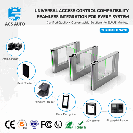 Swing Turnstile High Speed 0.2s Mesin Pembatas Jalur Pedestrian Stasiun MRT