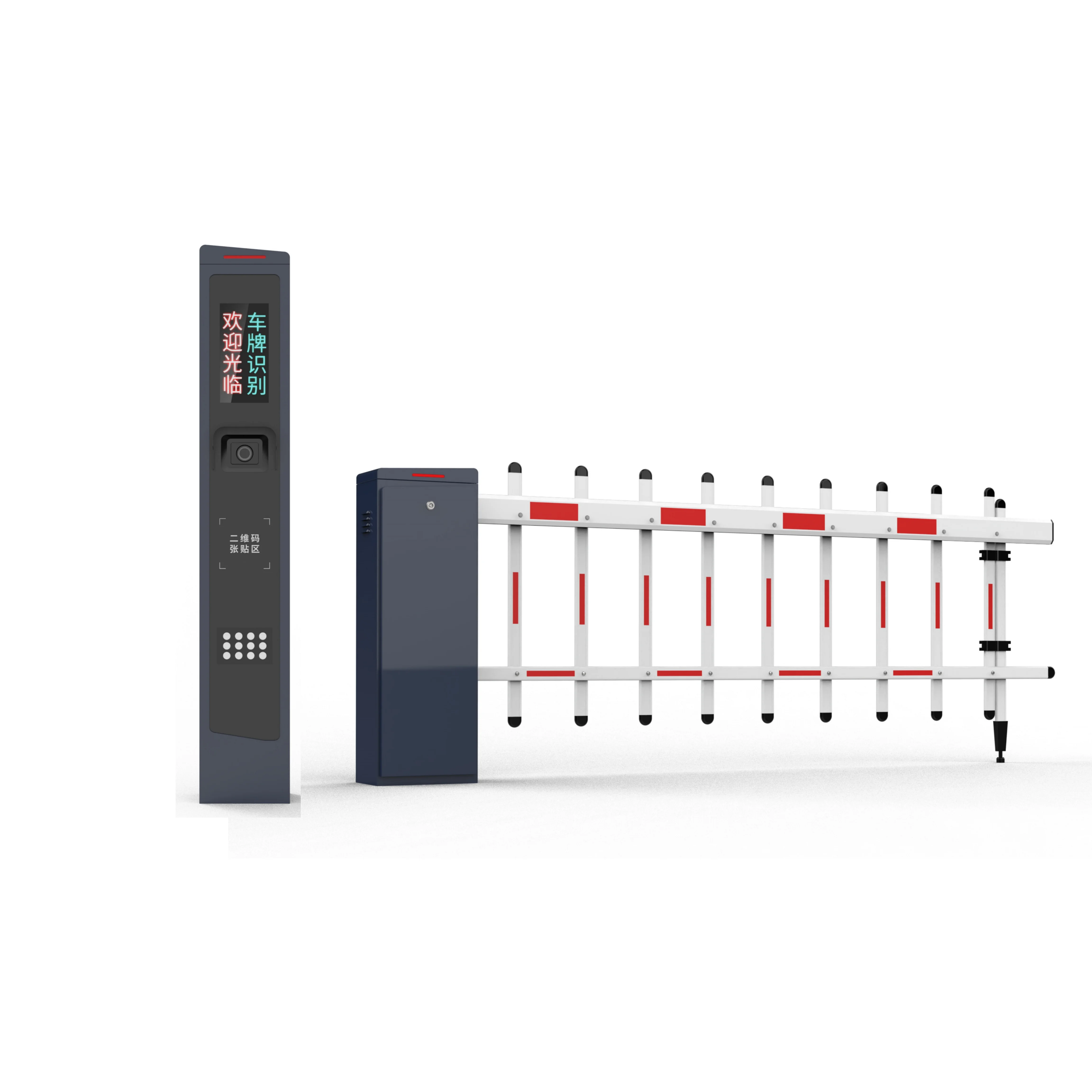 Sistem Barrier Lalu Lintas DC 24V LPR Parkir Cerdas