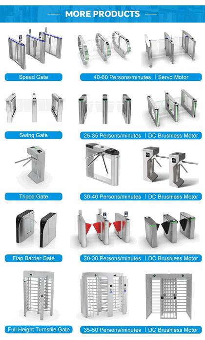 Turnstile Tripod QR Code Face Recognition Mesin Pembatas Sensor Anti Tabrak