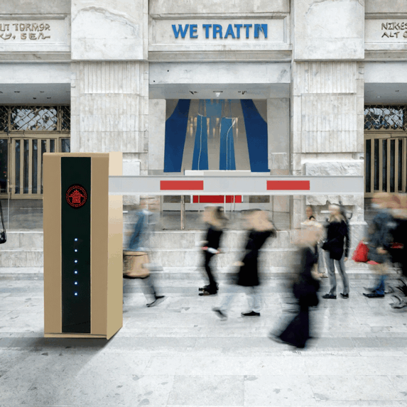 Portal Otomatis Folding Arm Palang Parkir Lipat Brushless Motor Akses RFID